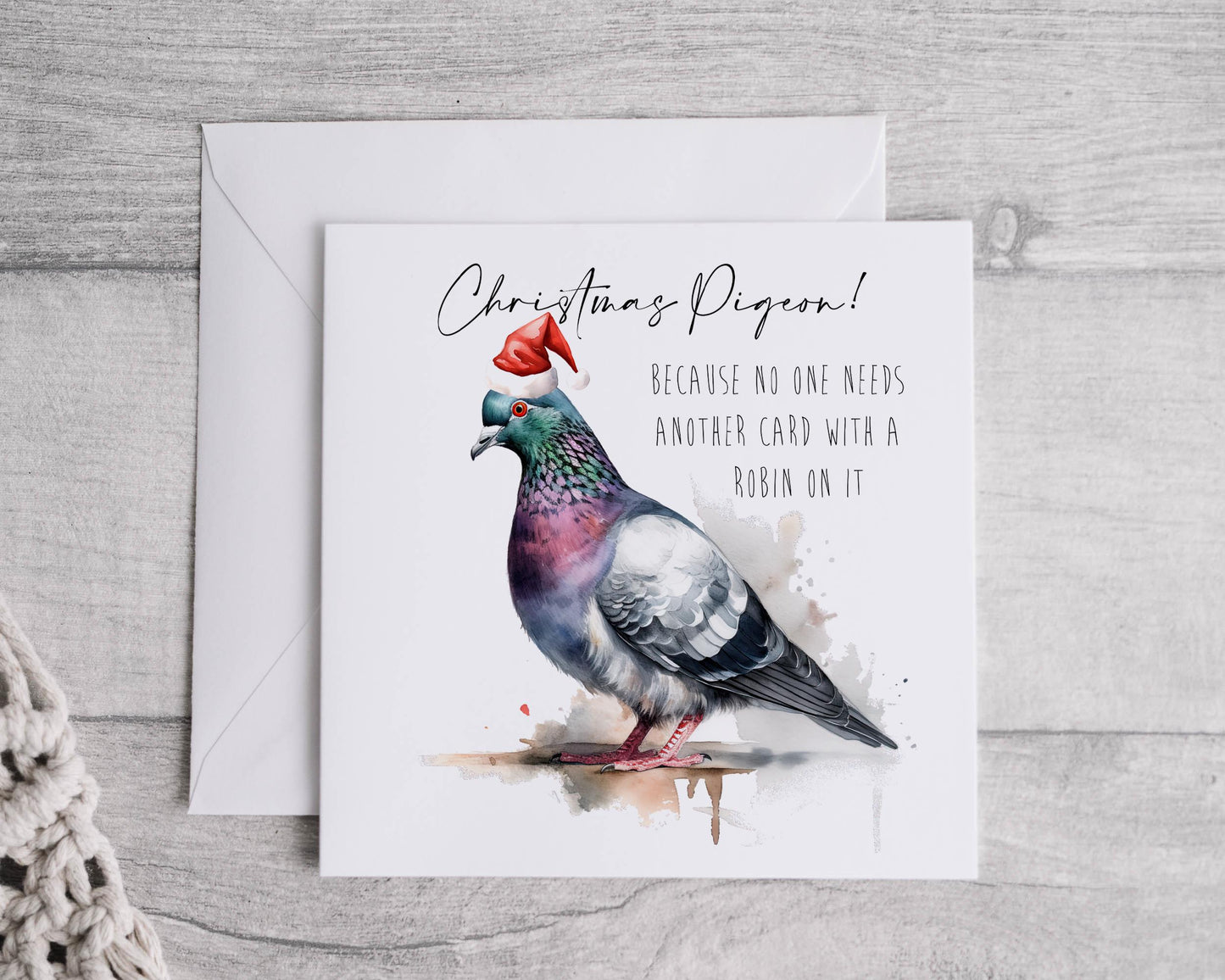Pigeon Christmas card, racing pigeon Christmas card