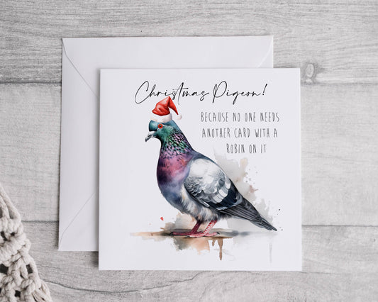 Pigeon Christmas card, racing pigeon Christmas card