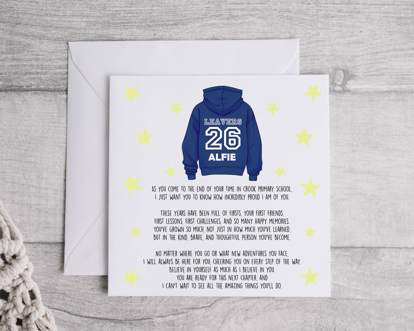 Personalised School Leavers Card, Primary School Keepsake