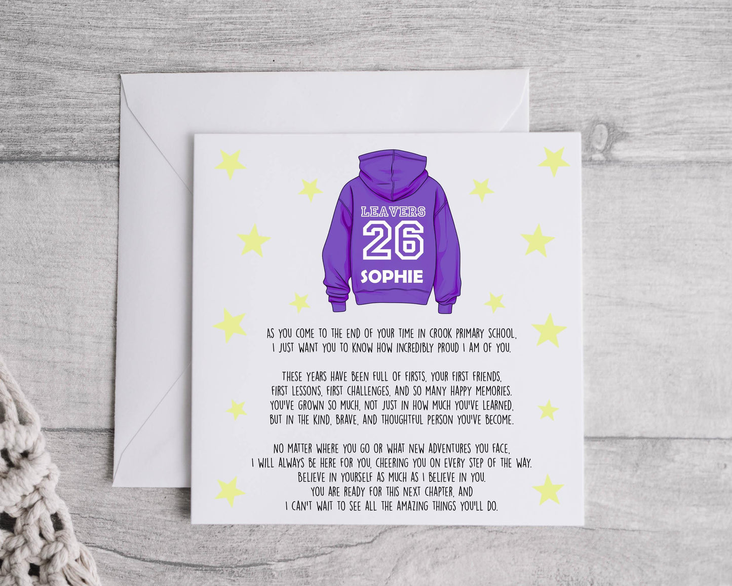 Personalised School Leavers Card, Primary School Keepsake