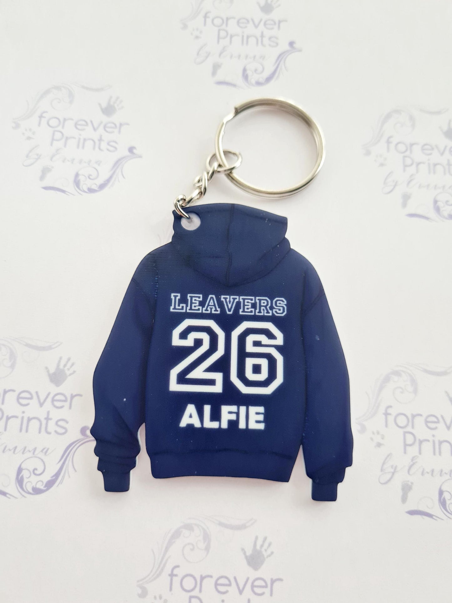 Personalised School Leavers 2026 Hoodie Keyring, Primary School Gift