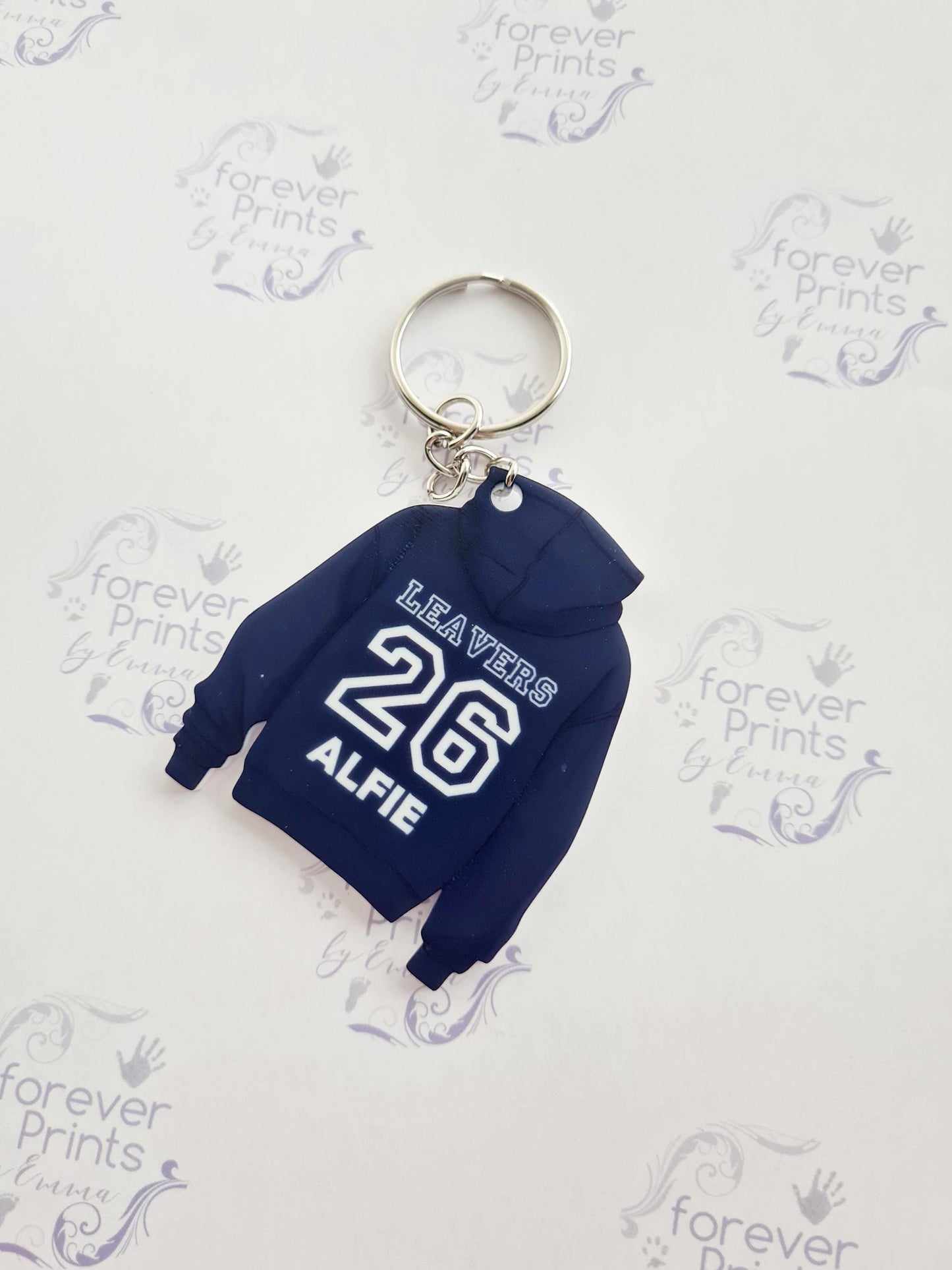 Personalised School Leavers 2026 Hoodie Keyring, Primary School Gift