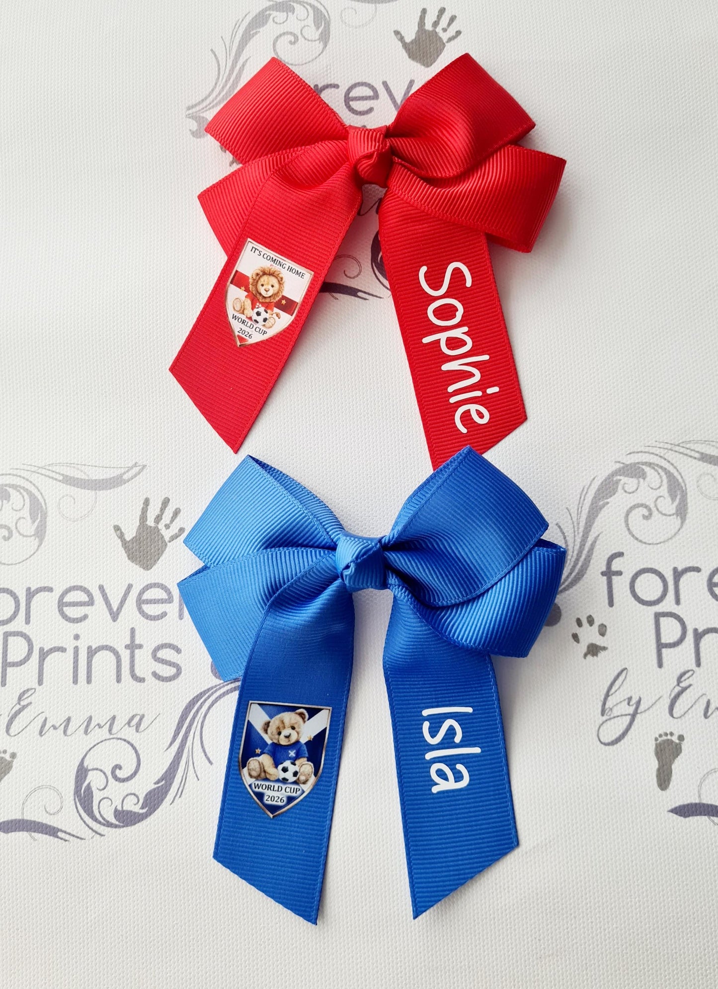 World cup hair bows Scotland, England