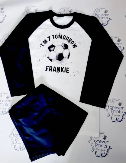 Children's football birthday pyjamas