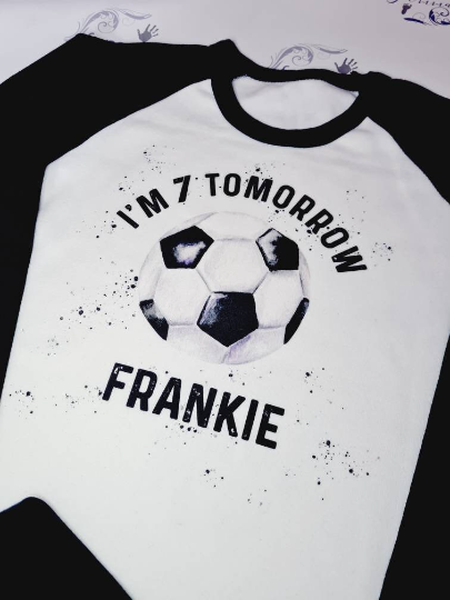 Children's football birthday pyjamas