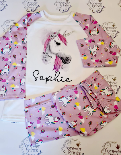 Children's unicorn pyjamas