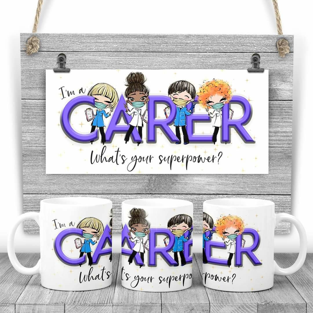 Carer mug, keyworker mug, superpower mug