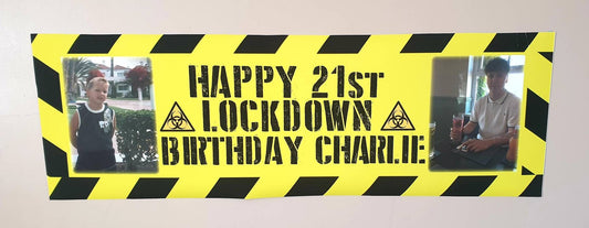 Birthday lockdown banner, birthday banner