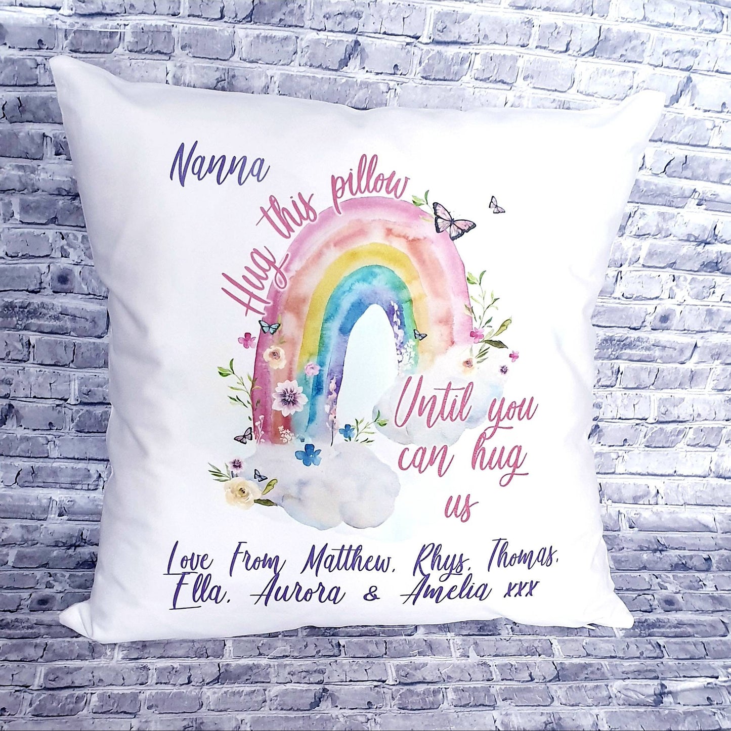 Hug gift, hug pillow . rainbow cushion.