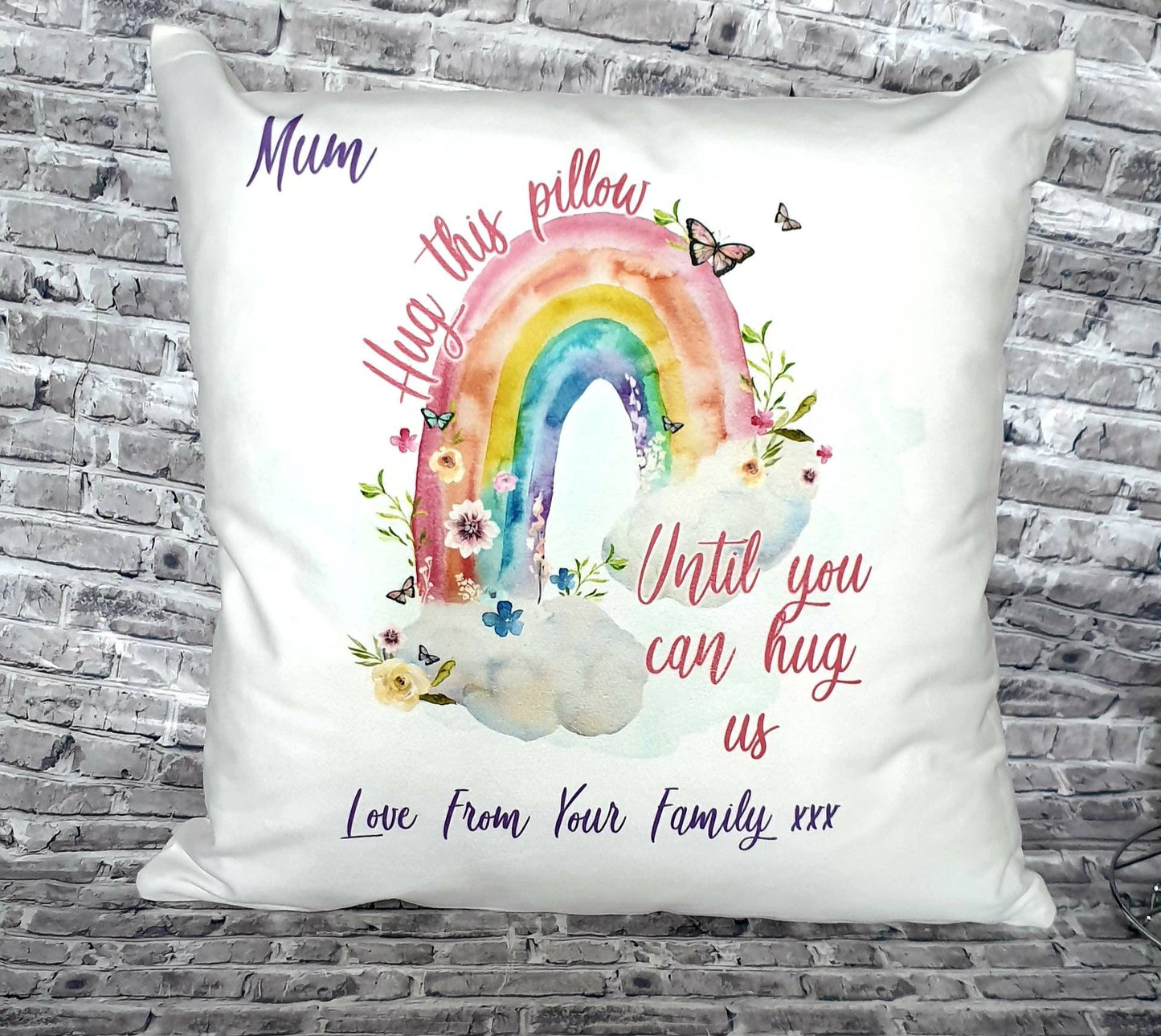 Hug gift, hug pillow . rainbow cushion.