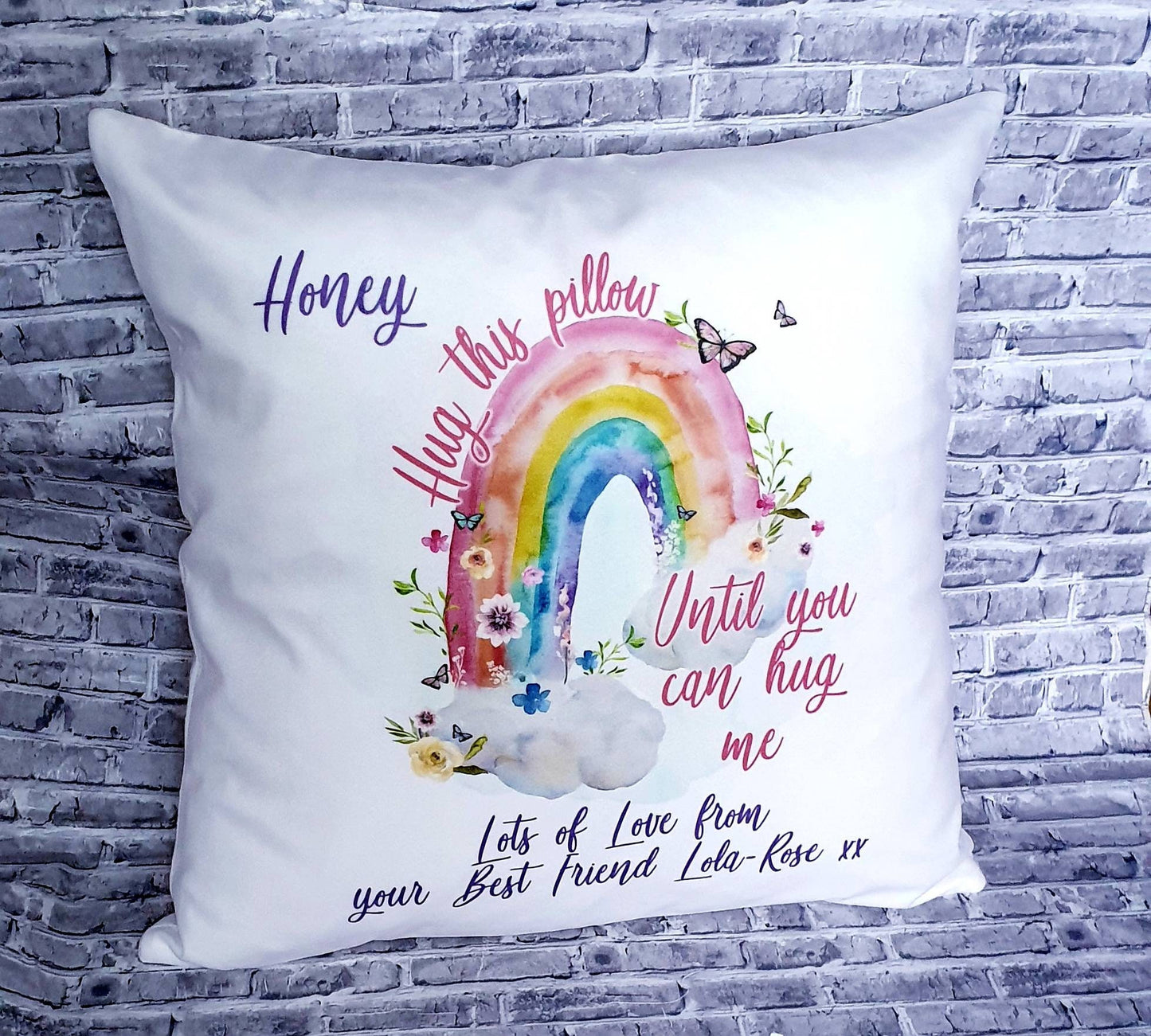 Hug gift, hug pillow . rainbow cushion.