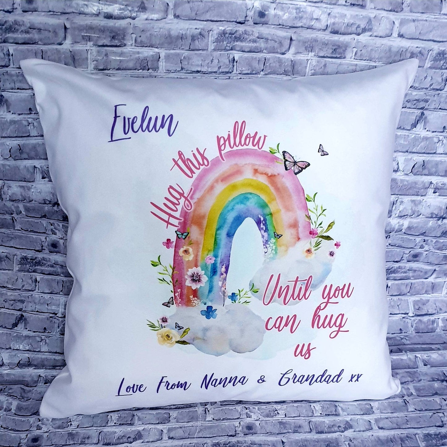 Hug gift, hug pillow . rainbow cushion.