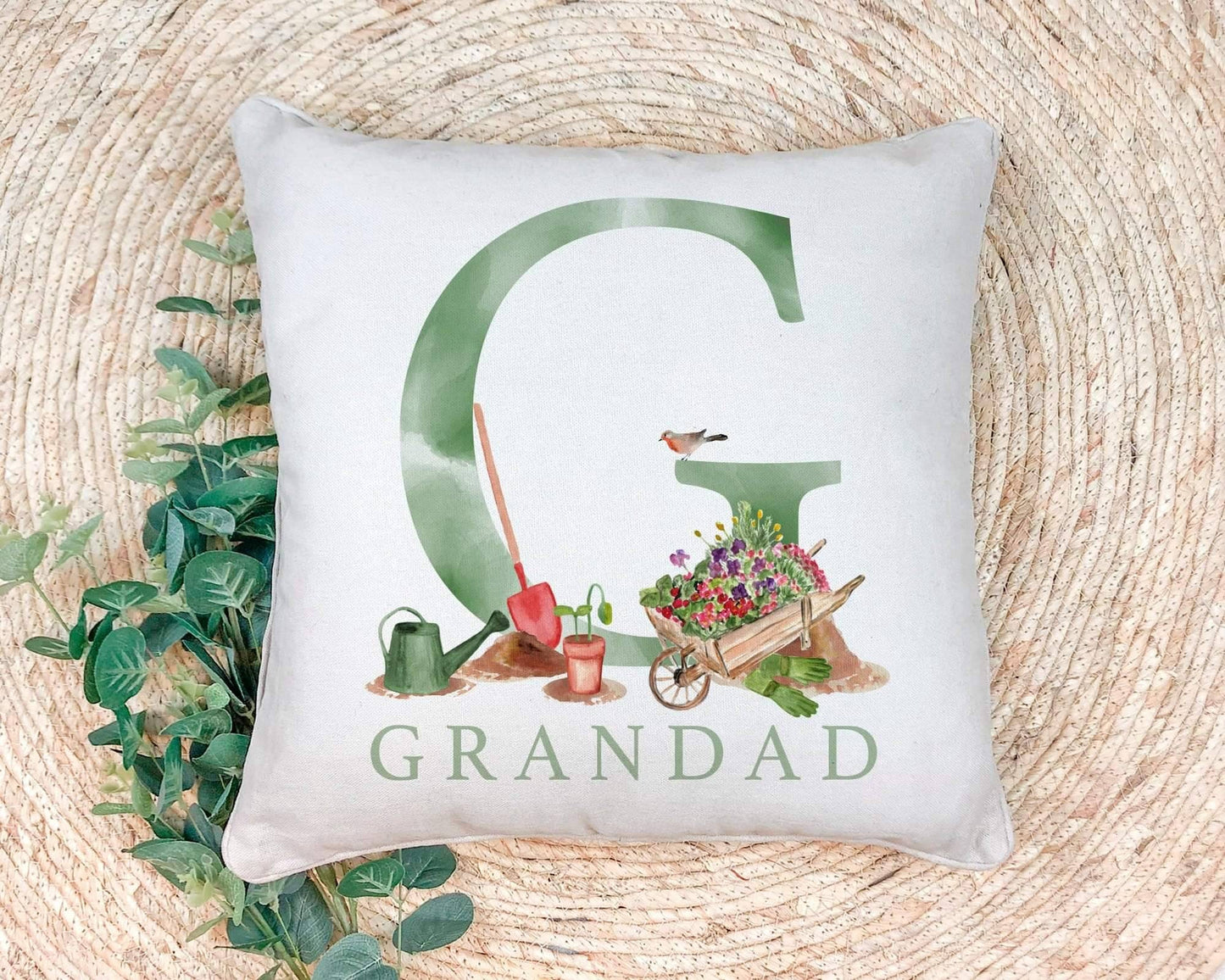 Fathers day Grandparent gardening cushion, gardening gift