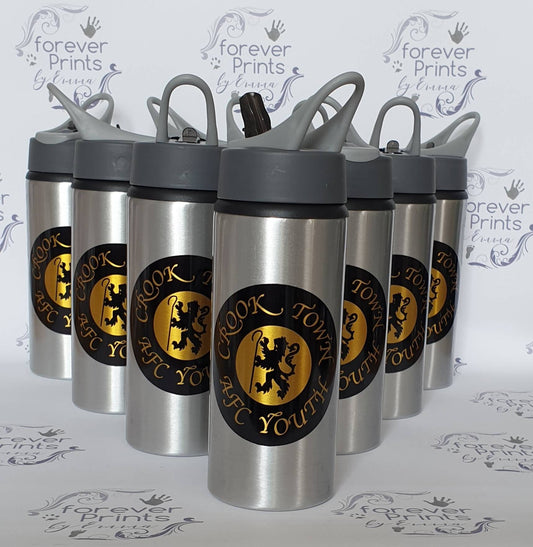 Metal water bottle, personalised drinks bottle