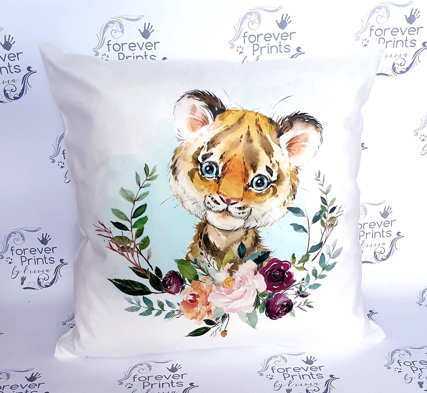 Tiger cushion giraffe cushion animal cushion personalised