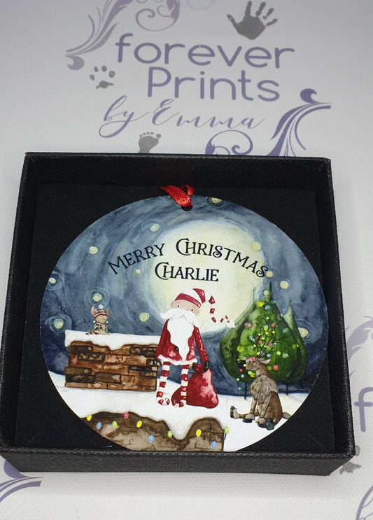 Personalised Christmas decoration - Christmas tree decoration - santa decoration