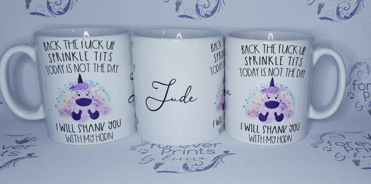 Sweary mug - unicorn mug -personalised