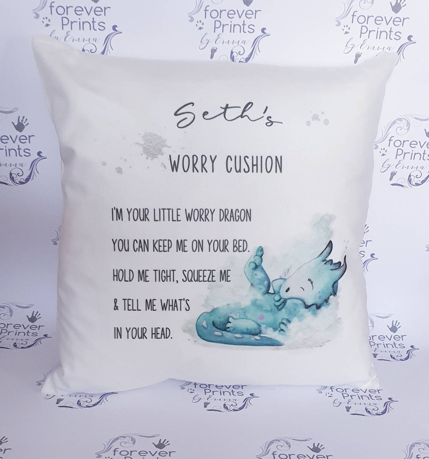 Worry pillow, worry cushion, worry dragon