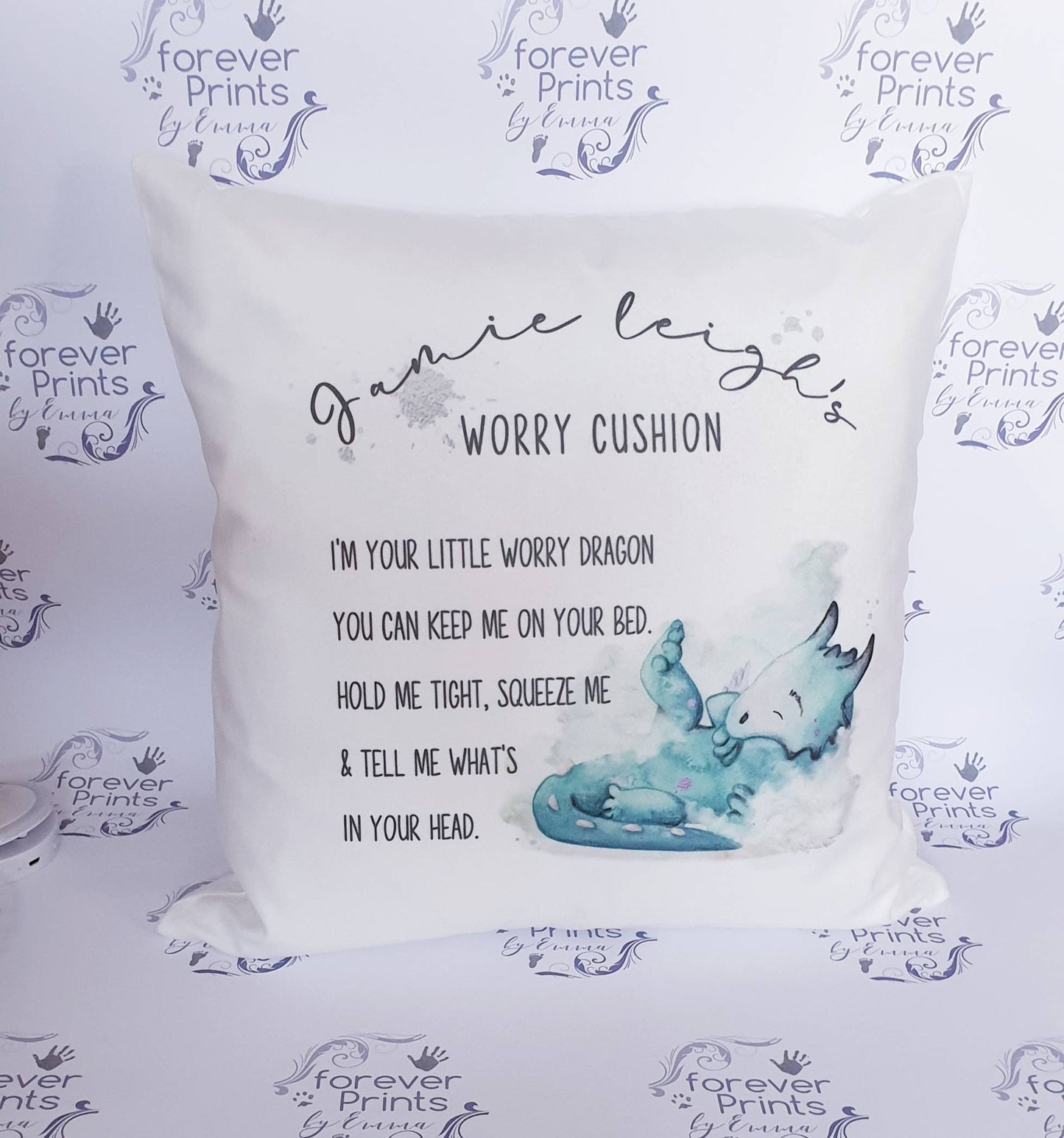 Worry pillow, worry cushion, worry dragon