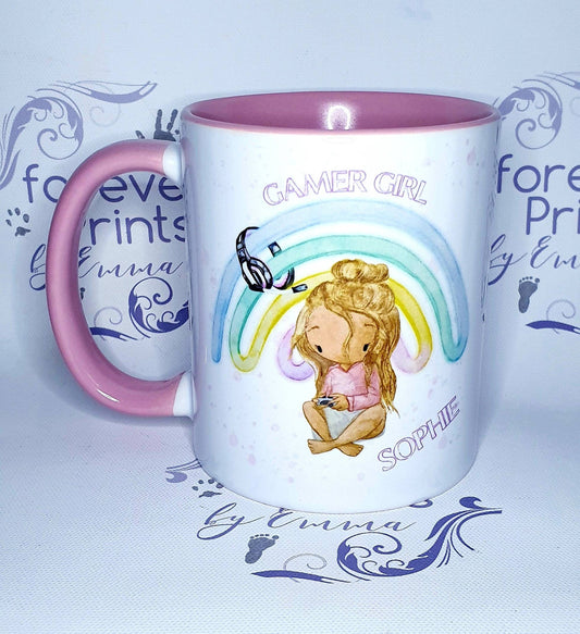 Gamer girl gift, gamer girl mug.