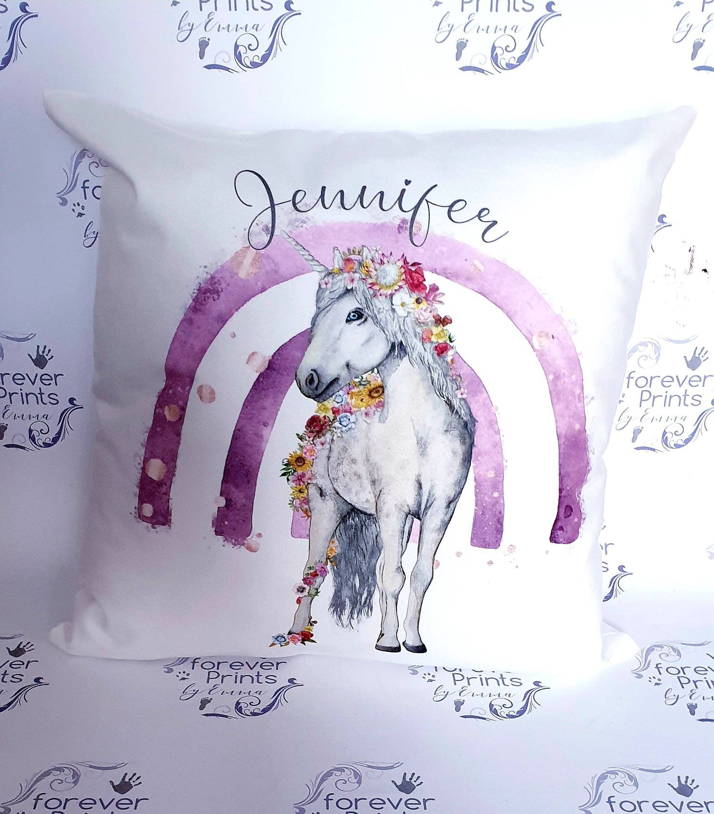 unicorn rainbow cushion