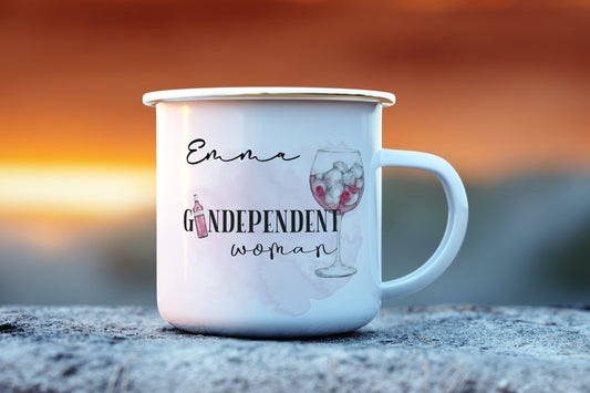 Gin gift | Gin personalised mug | Gin enamel mug | Gin cup | Gin gift | birthday gift | enamel mug