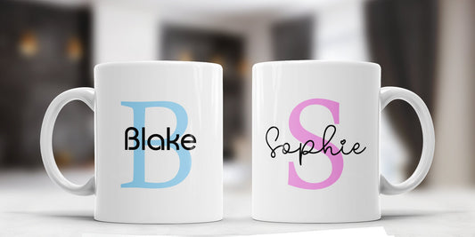 personalised letter mug, personalised initial mug, personalised mug for boys, personalised mug for girls