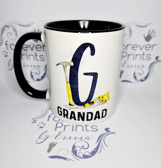 Grandad mug, dad mug, gifts for him, alphabet mug