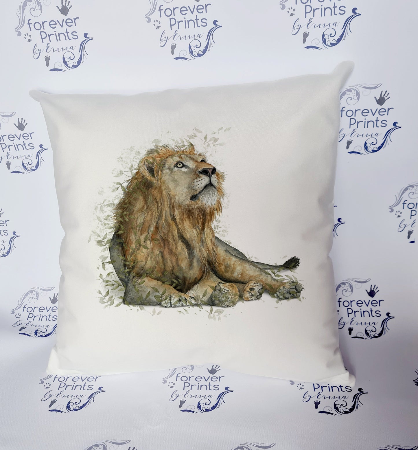 Lion cushion, Safari animal cushion personalised