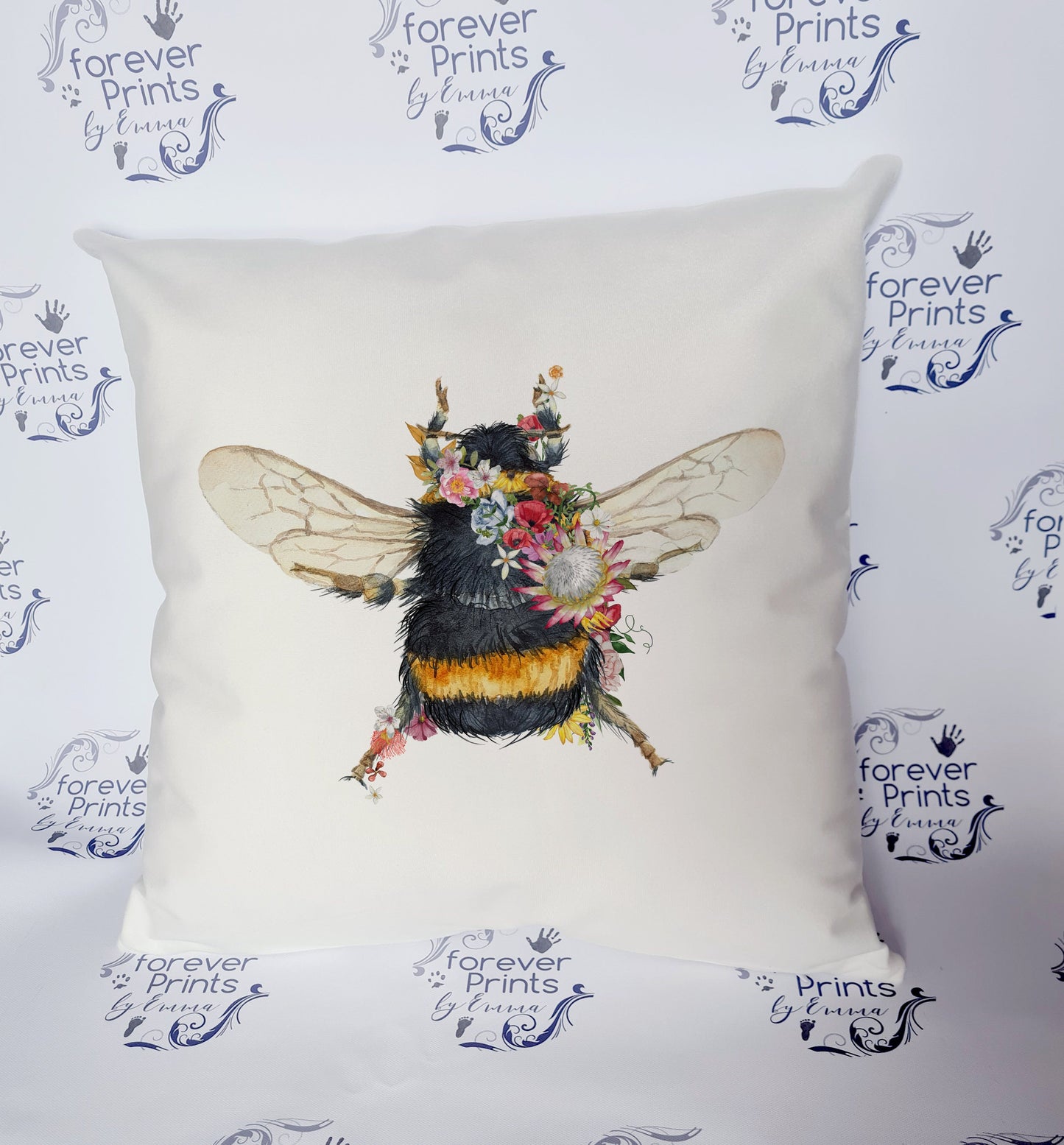 bee cushion,. bee gift, personalised bee cushion