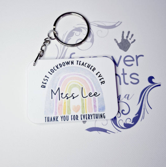 Lockdown teacher gift, teacher keyring, gift for teacher.