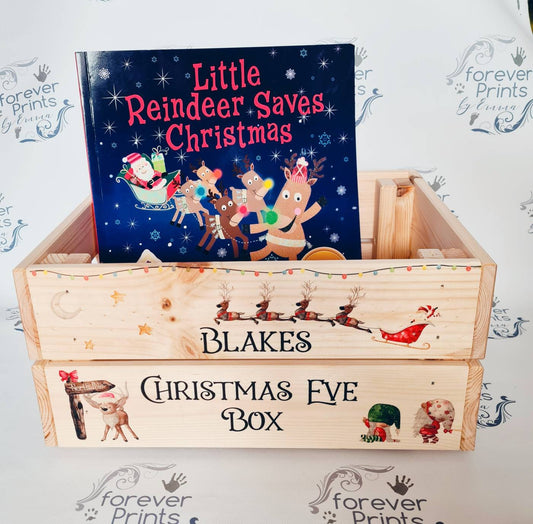 Christmas Eve Box, Personalised Christmas crate.