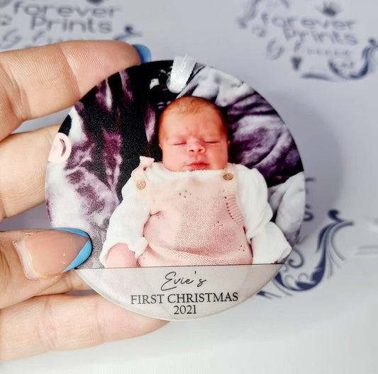 First Christmas ceramic decoration, Christmas gift, baby's first Christmas