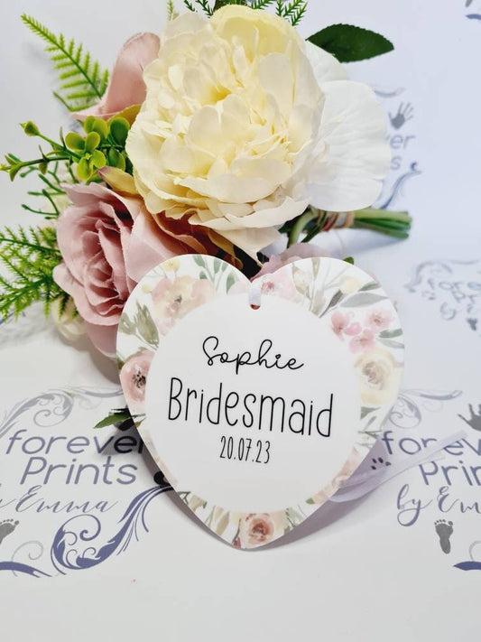 Bridesmaid gift, bridal party acrylic decoration, flower girl gift