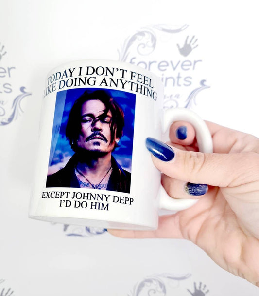 Johnny Depp mug, mega pint, happy hour anytime,