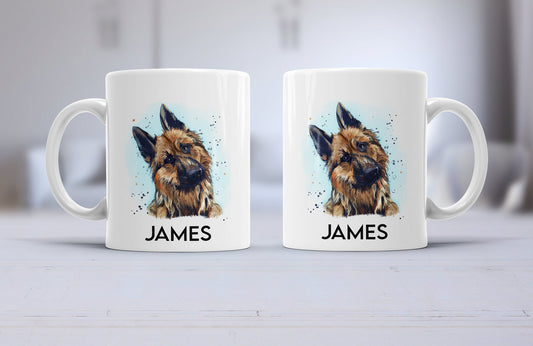 Dog and cat mug, personalised pet cup