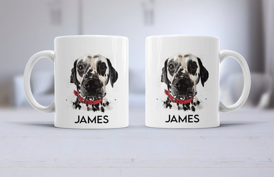 Dalmatian mug, personalised pet cup