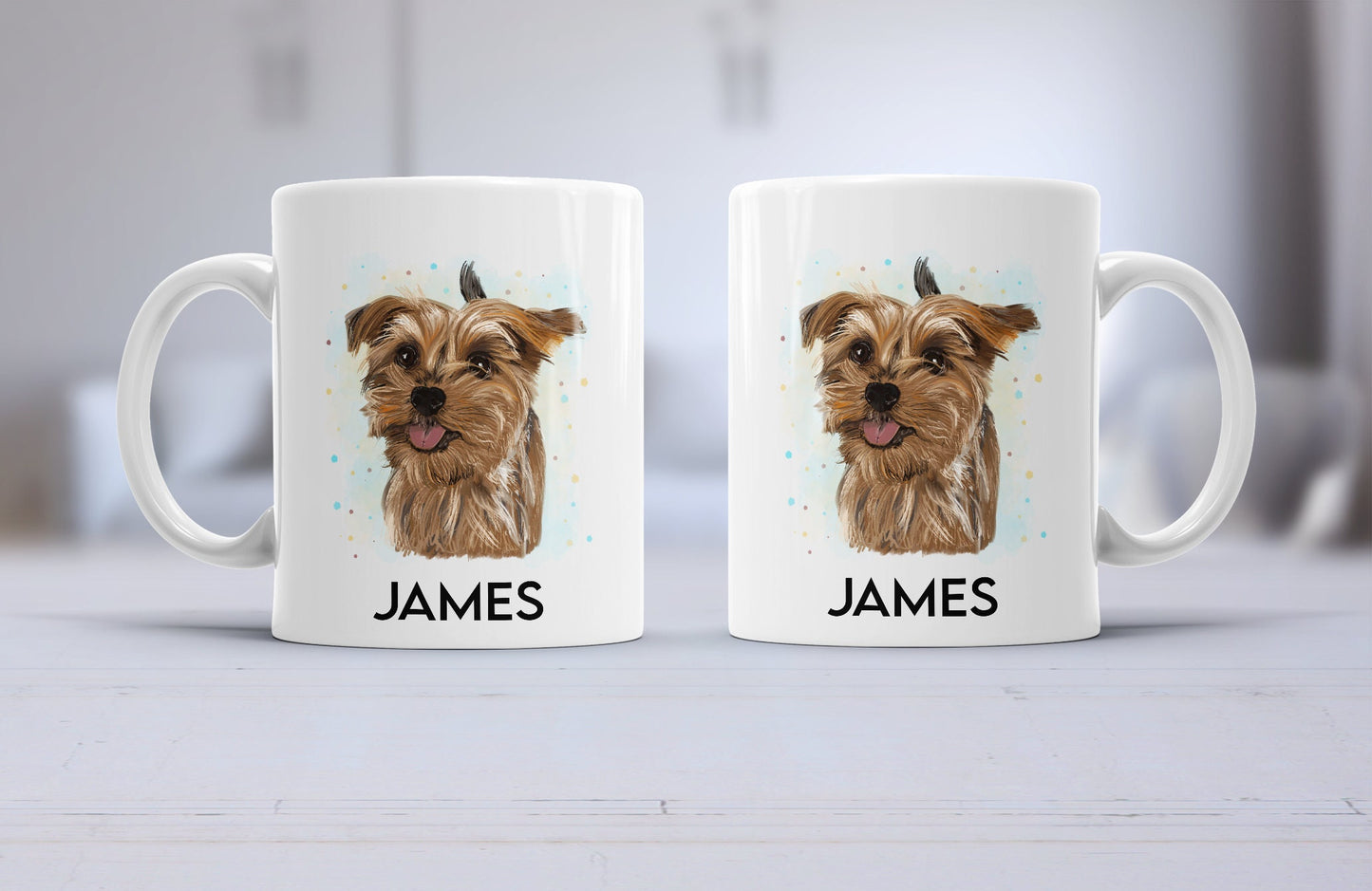 Yorkie mug, personalised pet cup