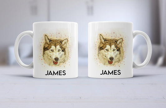 Malamute mug, personalised pet cup